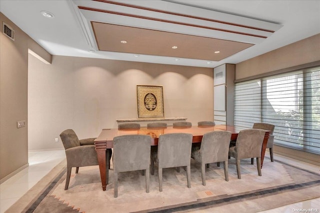 view of tiled dining area