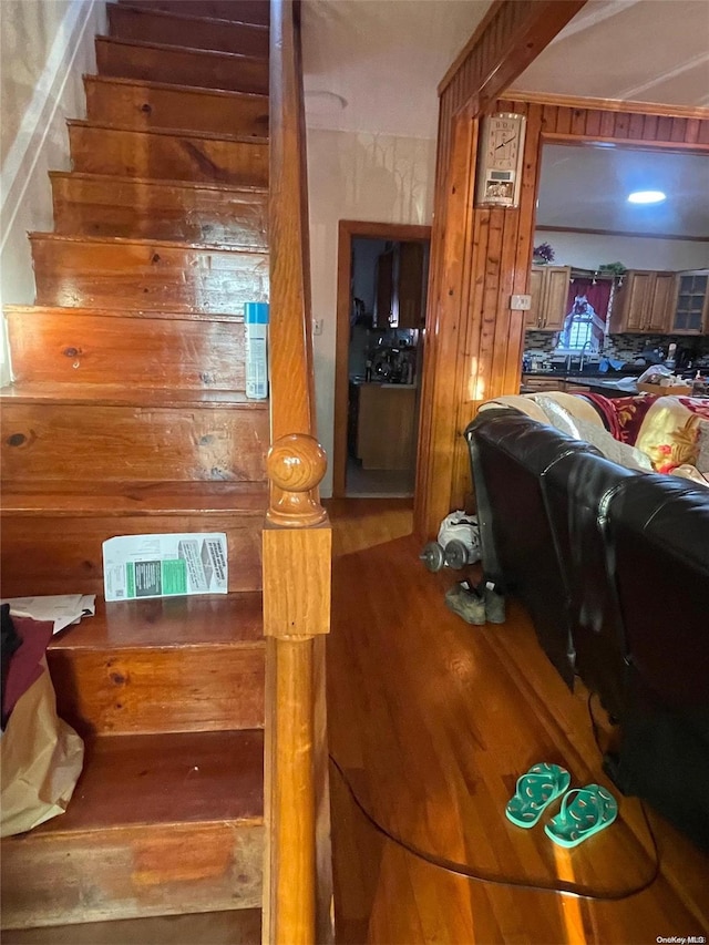 interior space featuring wood-type flooring