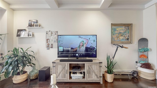 view of tiled living room