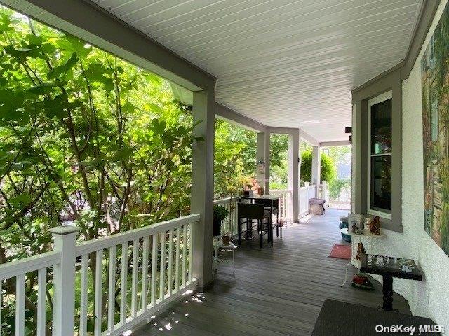 deck featuring a porch