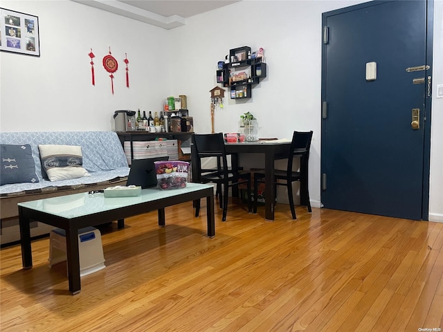 dining room with light hardwood / wood-style floors