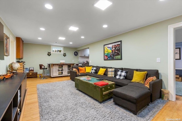 living room featuring hardwood / wood-style flooring