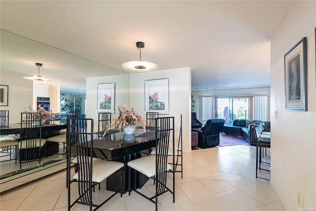 view of tiled dining room