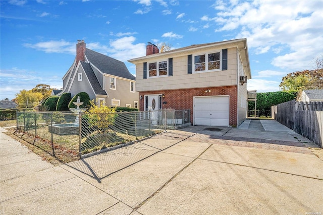 view of front of home featuring a garage