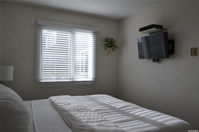 bedroom with a textured ceiling