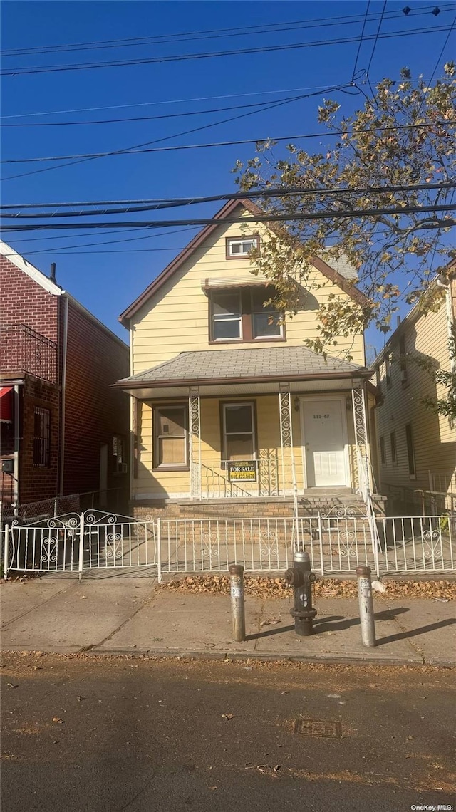 view of front of property with a porch