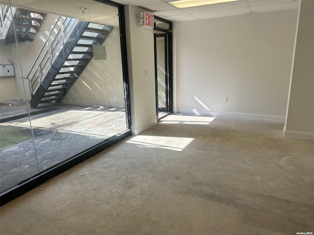 empty room with concrete floors