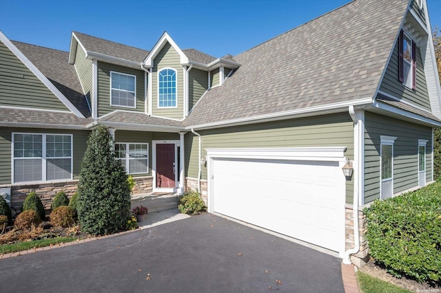 view of front of home featuring a garage