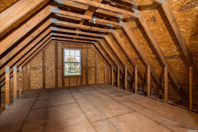 view of attic