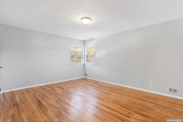 empty room featuring light wood-type flooring