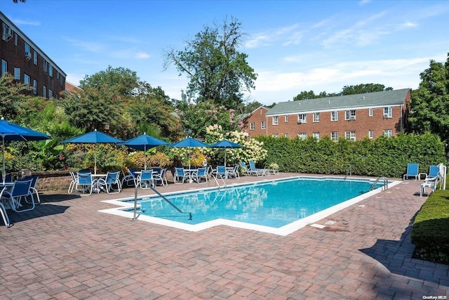 view of pool with a patio