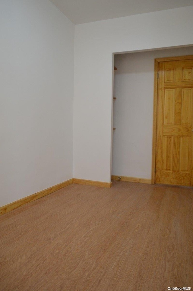 unfurnished bedroom featuring light hardwood / wood-style flooring