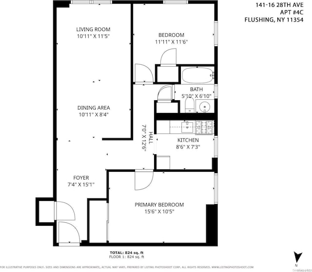 141-16 28th Ave Unit 4C, Flushing, NY 11354 - view of home floor plan