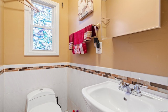 bathroom with toilet and sink