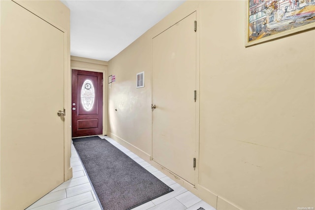 foyer entrance featuring light hardwood / wood-style flooring