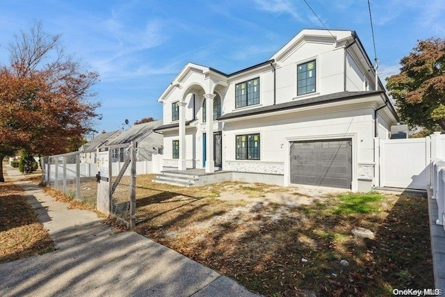 view of front facade with a garage