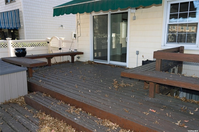 view of wooden deck