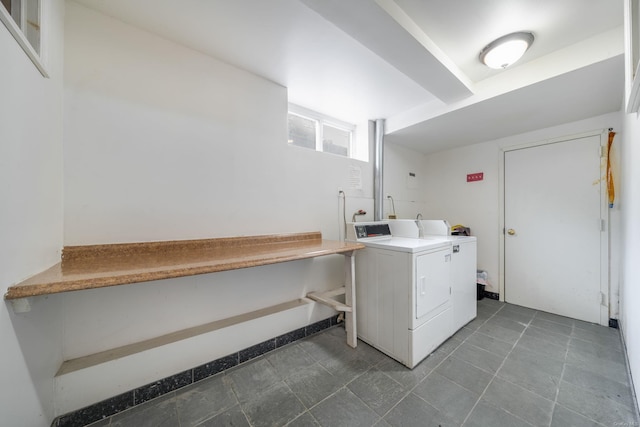 laundry room with independent washer and dryer