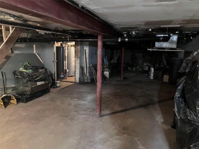 109-10 Guy R Brewer Blvd, Jamaica, NY 11433 - unfinished below grade area featuring gas water heater
