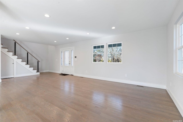 interior space with wood-type flooring