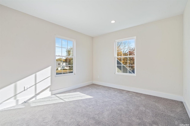 carpeted empty room with a wealth of natural light