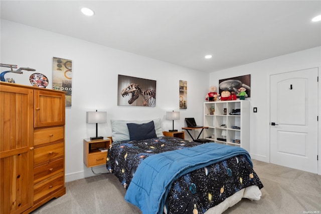 view of carpeted bedroom