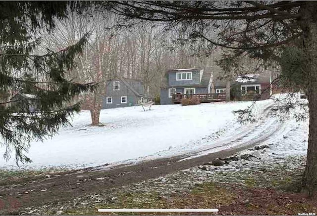 view of snowy yard