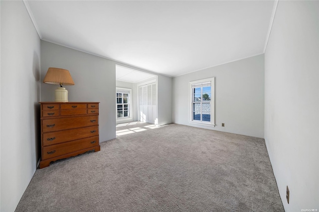 interior space with ornamental molding