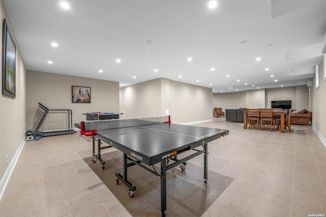 rec room with pool table