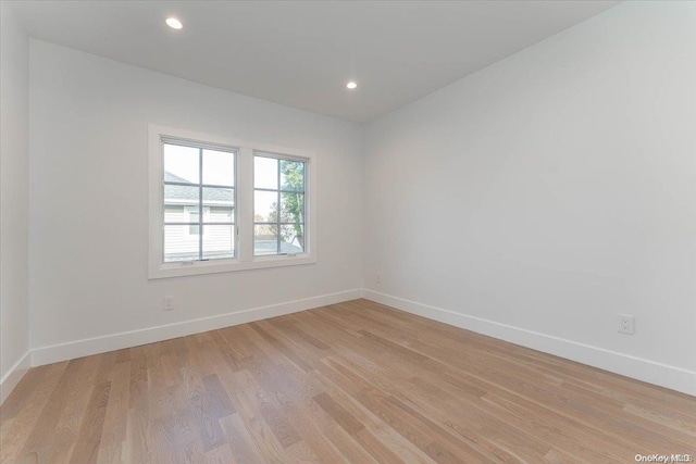 empty room featuring light hardwood / wood-style floors