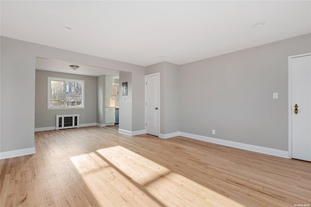 empty room featuring light hardwood / wood-style flooring