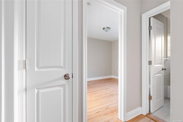 hallway featuring light hardwood / wood-style floors