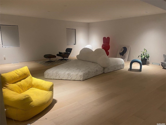 bedroom featuring wood-type flooring