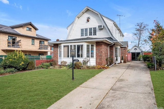 view of front of house with a front yard