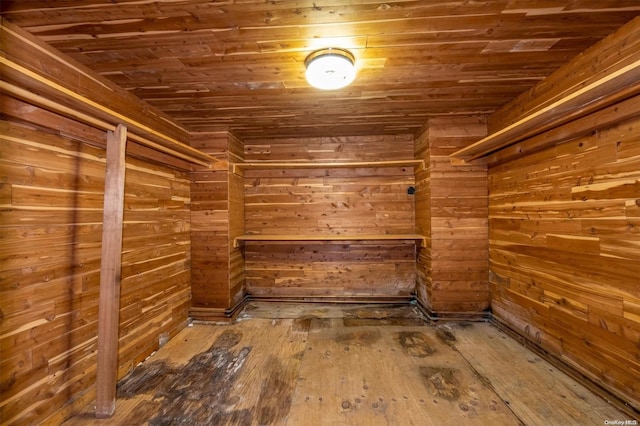 spacious closet featuring hardwood / wood-style flooring