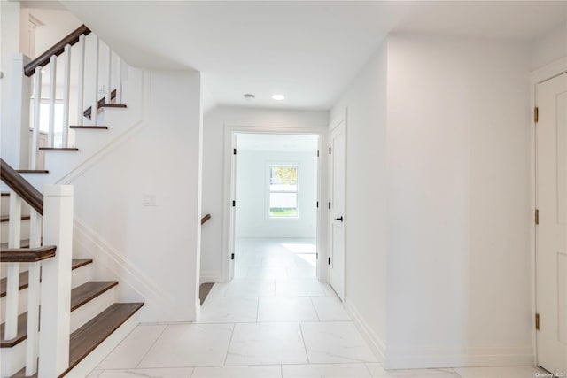 1956 Leonard Ln, Merrick, NY 11566 - staircase with recessed lighting and baseboards