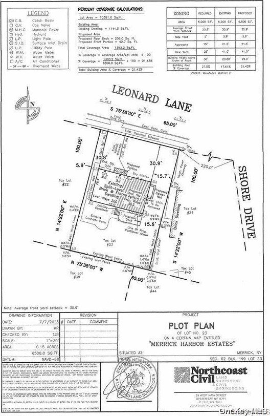 1956 Leonard Ln, Merrick, NY 11566 - survey map / technical document