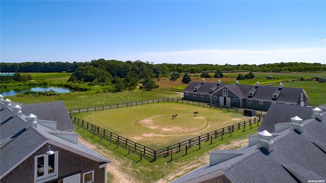 4170/3375 Indian Neck Ln, Peconic, NY 11958 - aerial view featuring a rural view and a water view