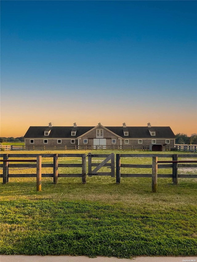 4170/3375 Indian Neck Ln, Peconic, NY 11958 - view of yard at dusk