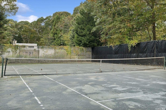 view of tennis court