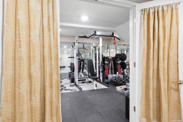 view of workout area