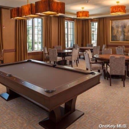 game room with billiards