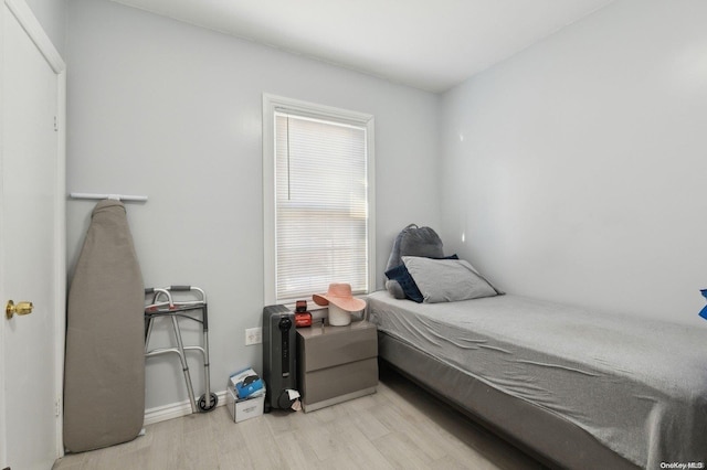 bedroom featuring light hardwood / wood-style flooring