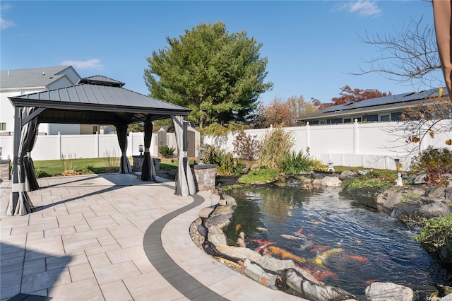 view of patio with a gazebo