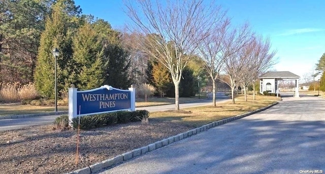 view of community sign