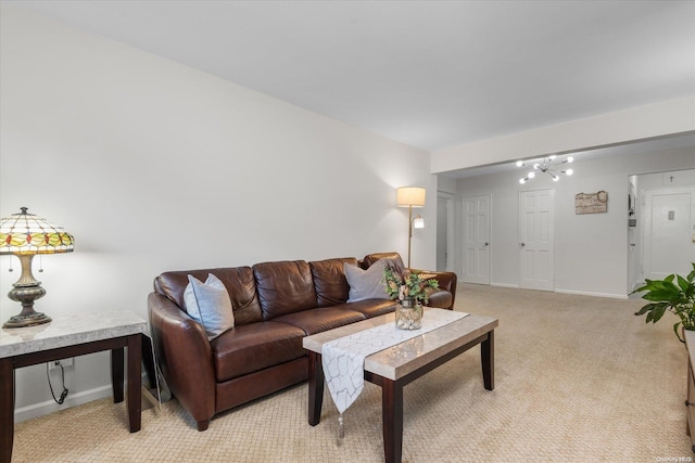 83-05 98th St Unit 4G, Woodhaven, NY 11421 - living room with light colored carpet and a chandelier