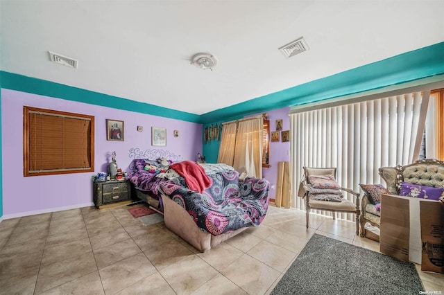 view of tiled bedroom