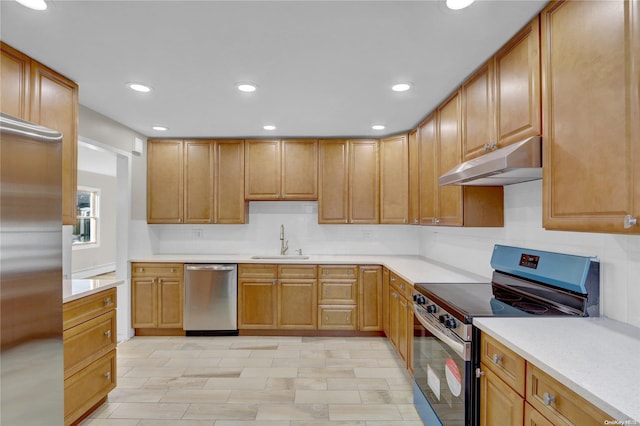 kitchen featuring sink and stainless steel appliances