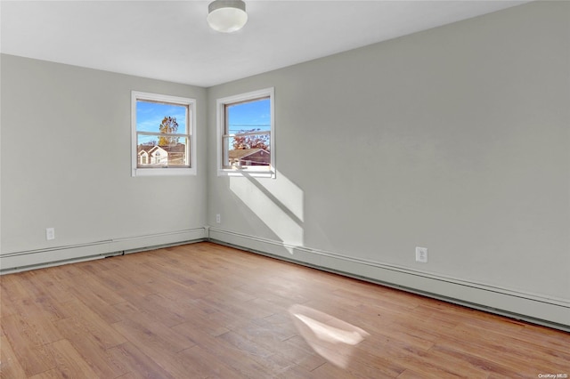 empty room featuring light wood-type flooring