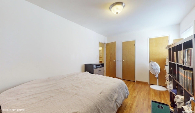 bedroom featuring light hardwood / wood-style flooring